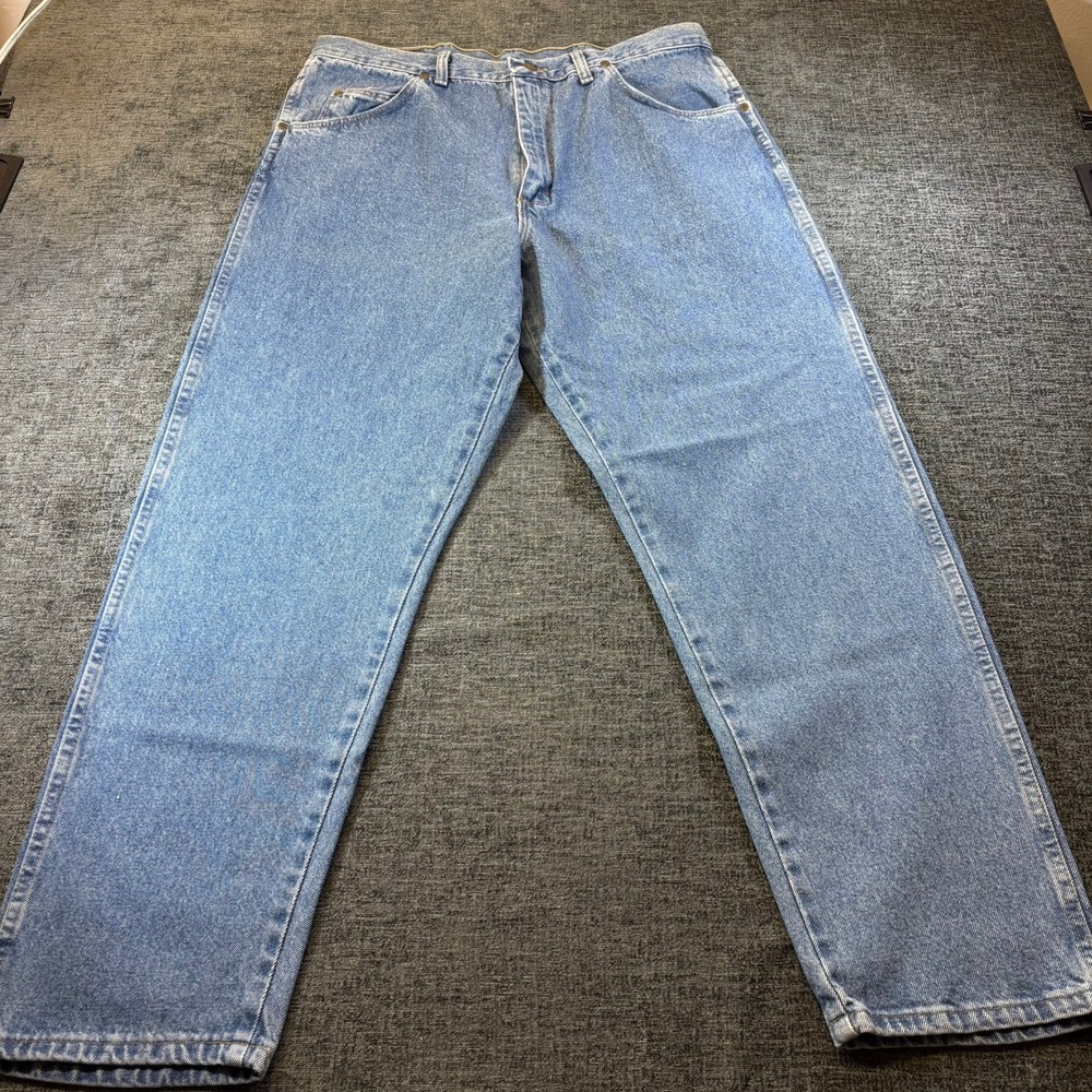 Wrangler Hero Jeans Mens 38x30 Blue Relaxed Fit Straight Leg 97601RS Made in USA